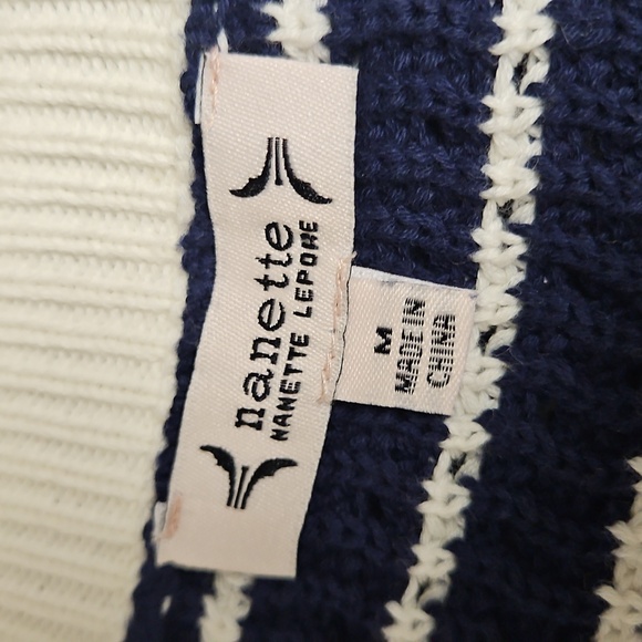 Classic Navy/Cream Striped Sweater - Picture 4 of 5